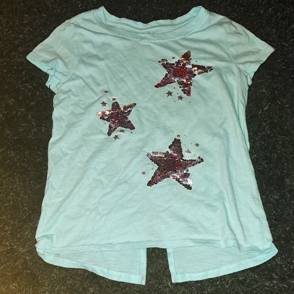 SO Blue Short Sleeve Tee with Sparkling Stars